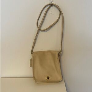 Vintage Coach Beige Crossbody Bag